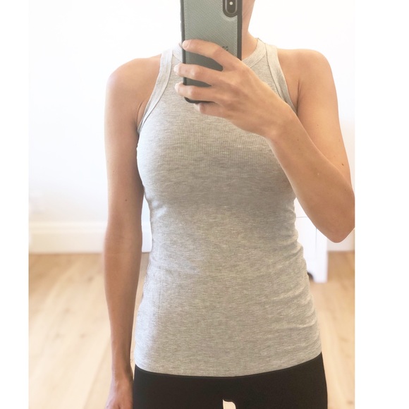 GALVESTON Gray Ribbed High Neck Tank - Picture 4 of 8